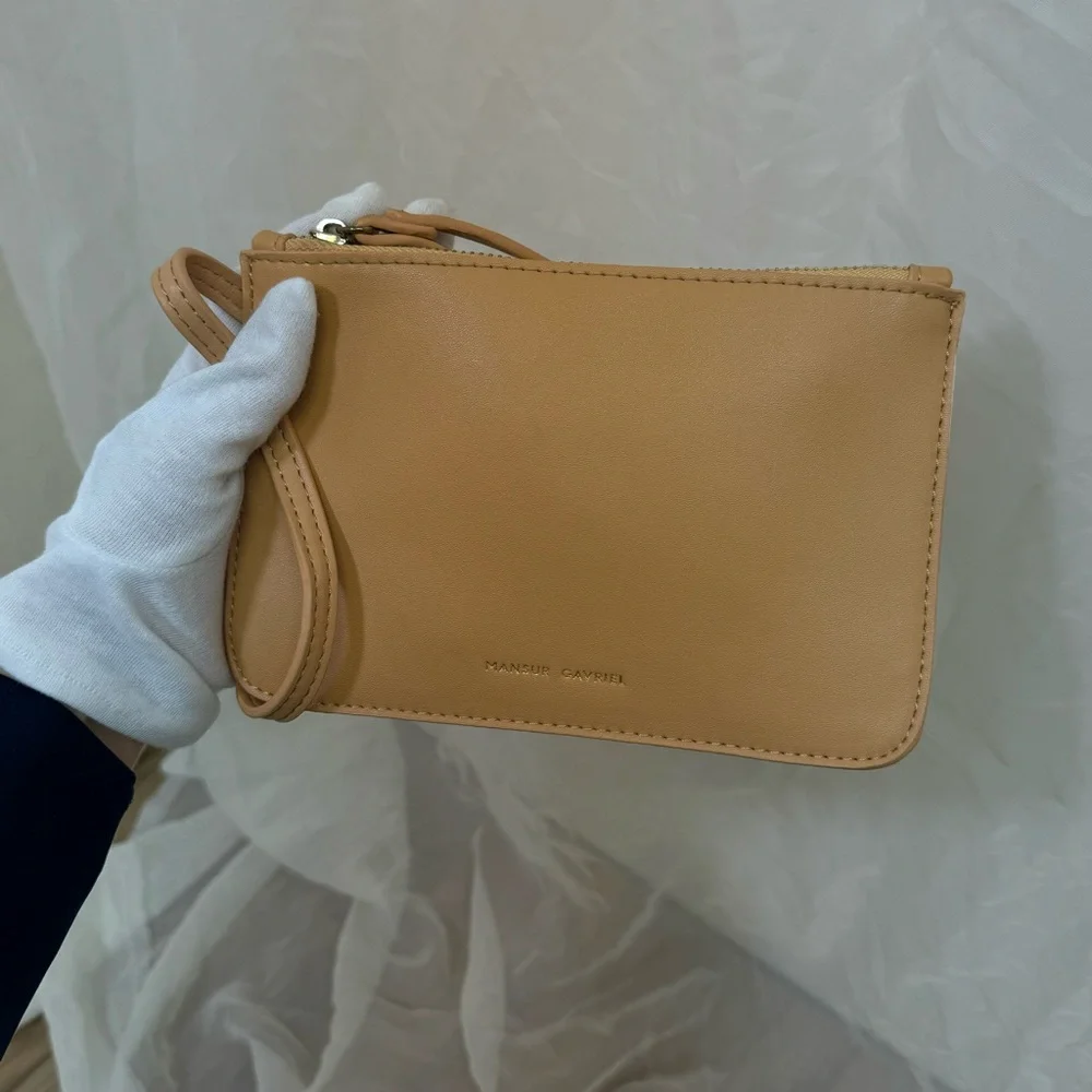 Mansur Gavriel Leather Clutch Pouch Wallet Wristlet